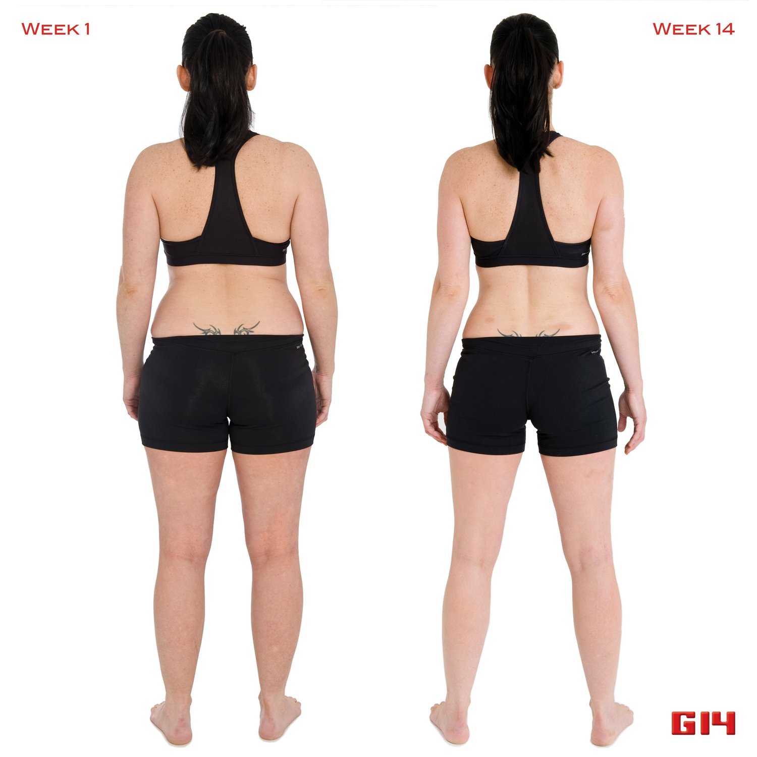 Client before and after transformation photograph
