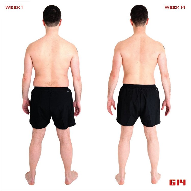Client before and after transformation photograph