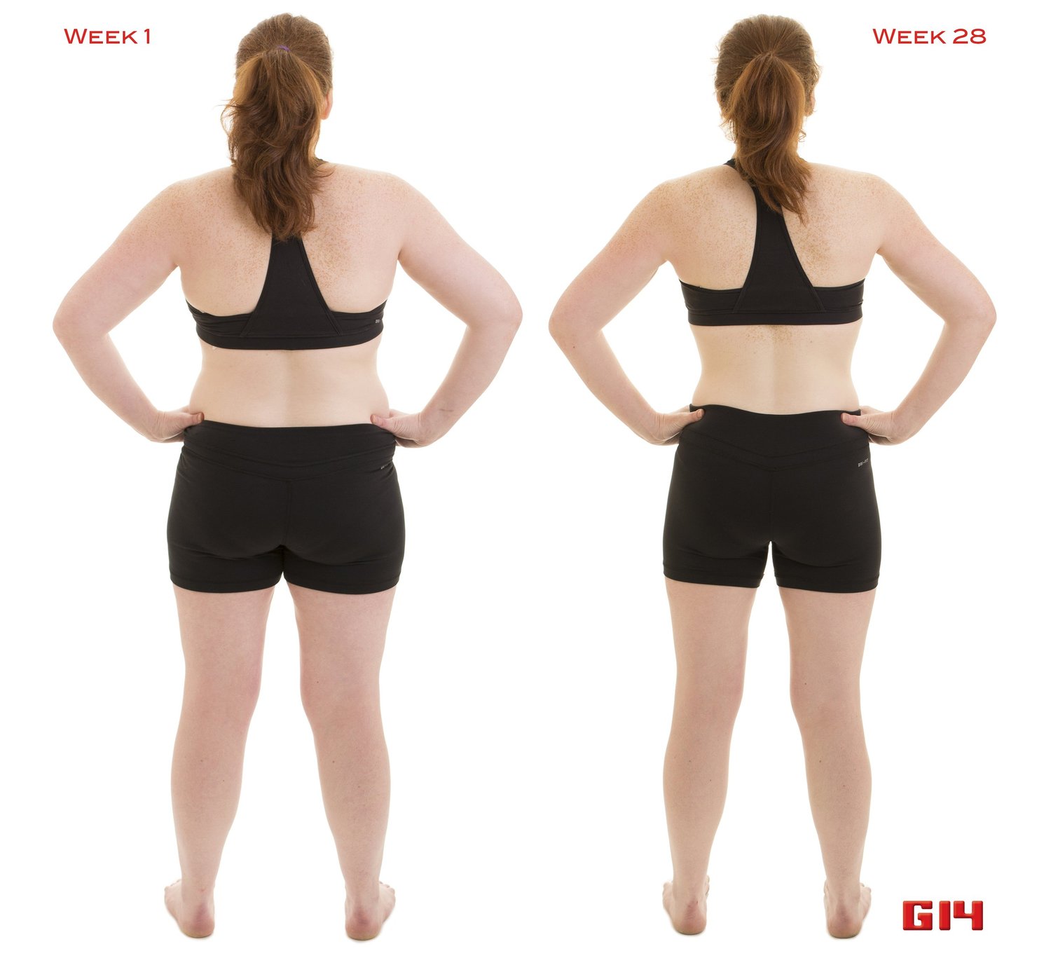 Client before and after transformation photograph